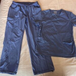 blue scrub set size l/m